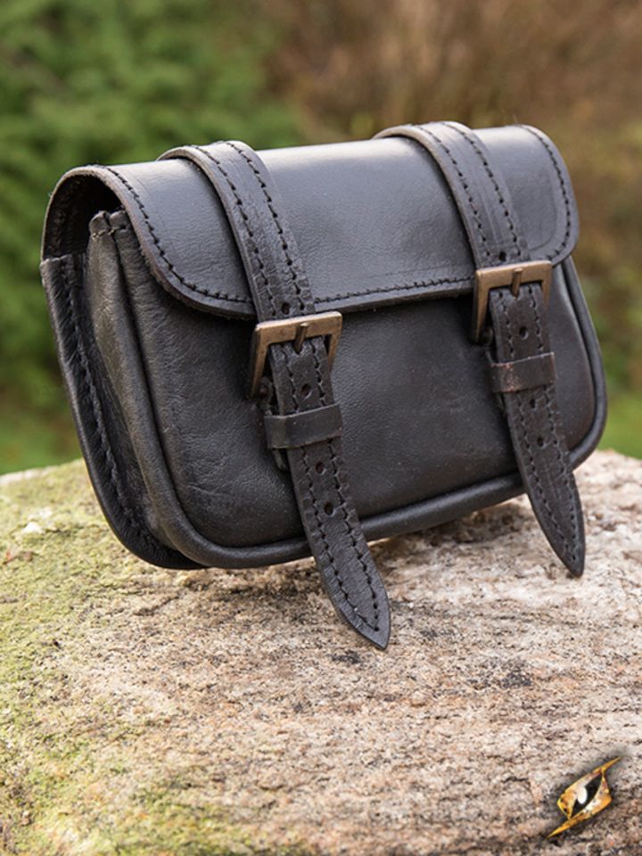 Belt bag with double closure black