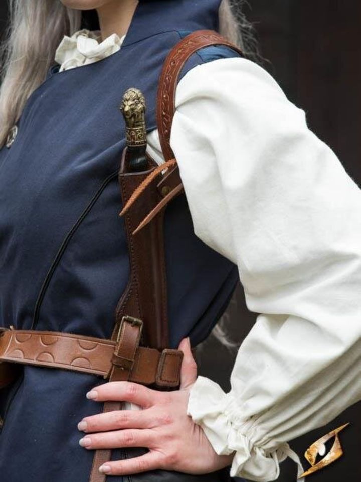 Shoulder holster for wands brown