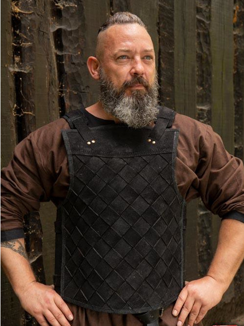 Viking leather armor black