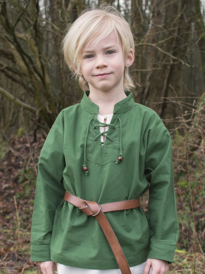 Children's medieval shirt green 128