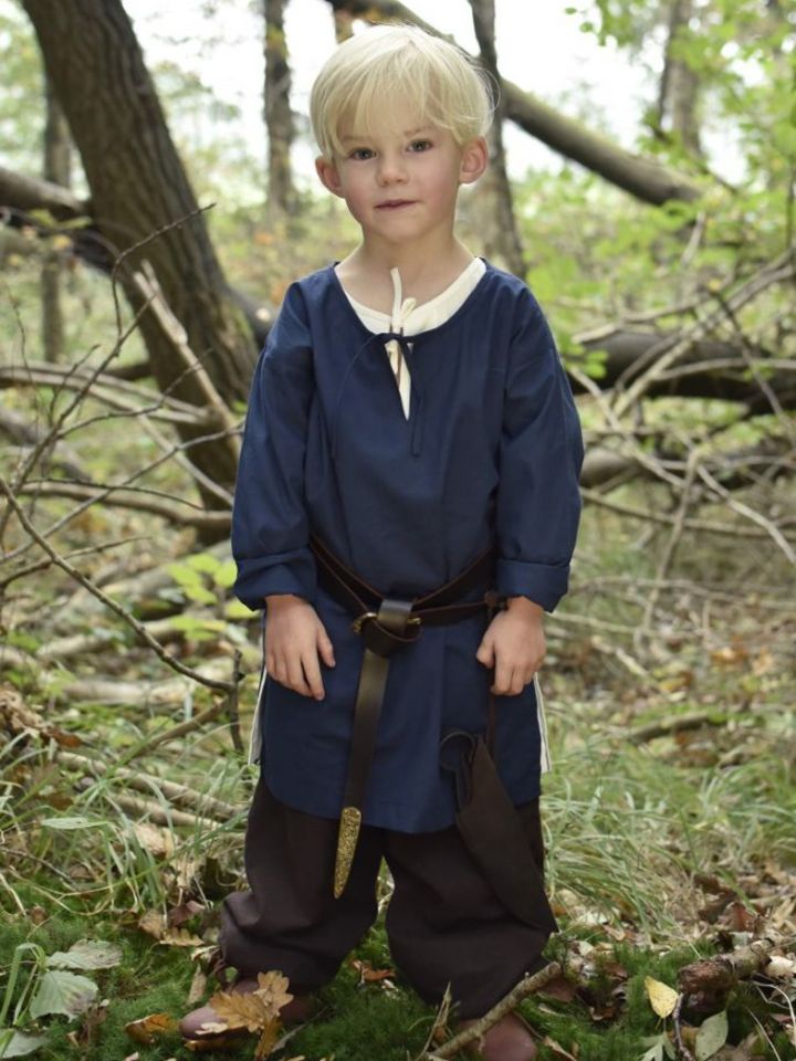 Medieval tunic for children blue