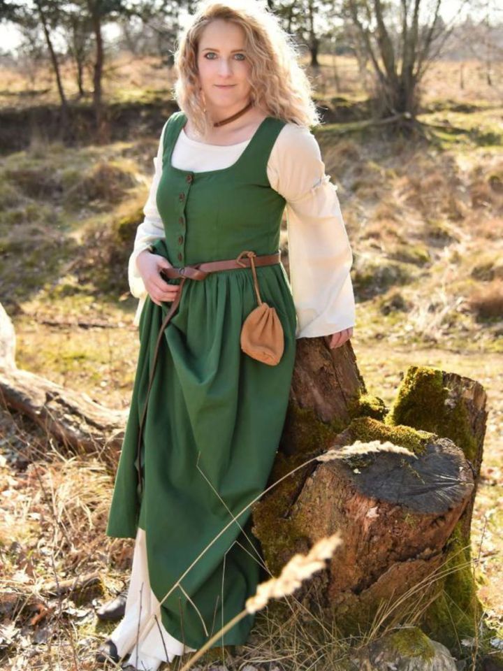 Sleeveless medieval dress Lene green