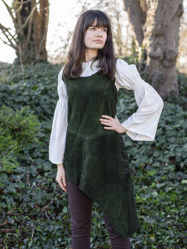 Green suede tunic