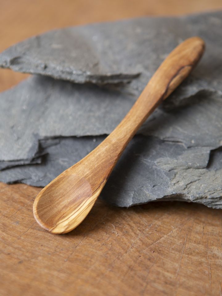 Olive wood egg spoon