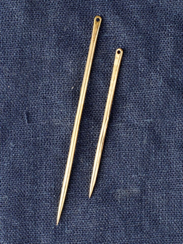 Medieval brass sewing needle