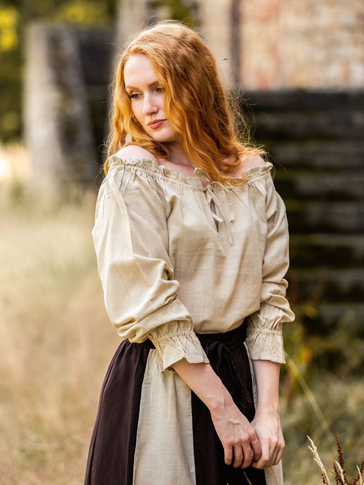 Blouse with lacing hemp