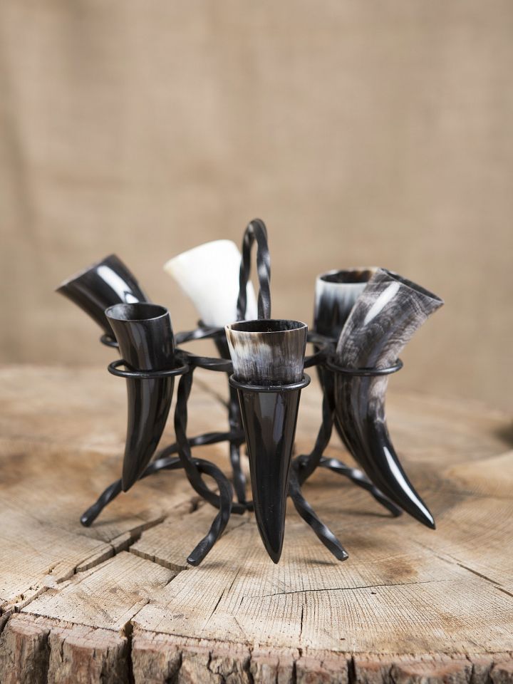 6-piece stand with 6 schnapps horns