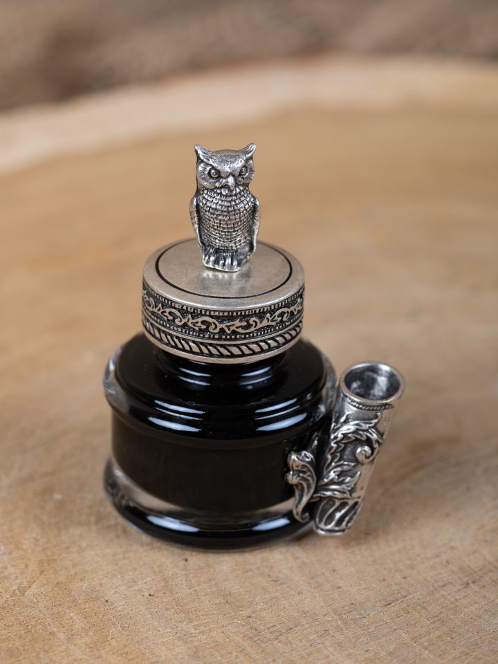 Inkwell owl with pen holder