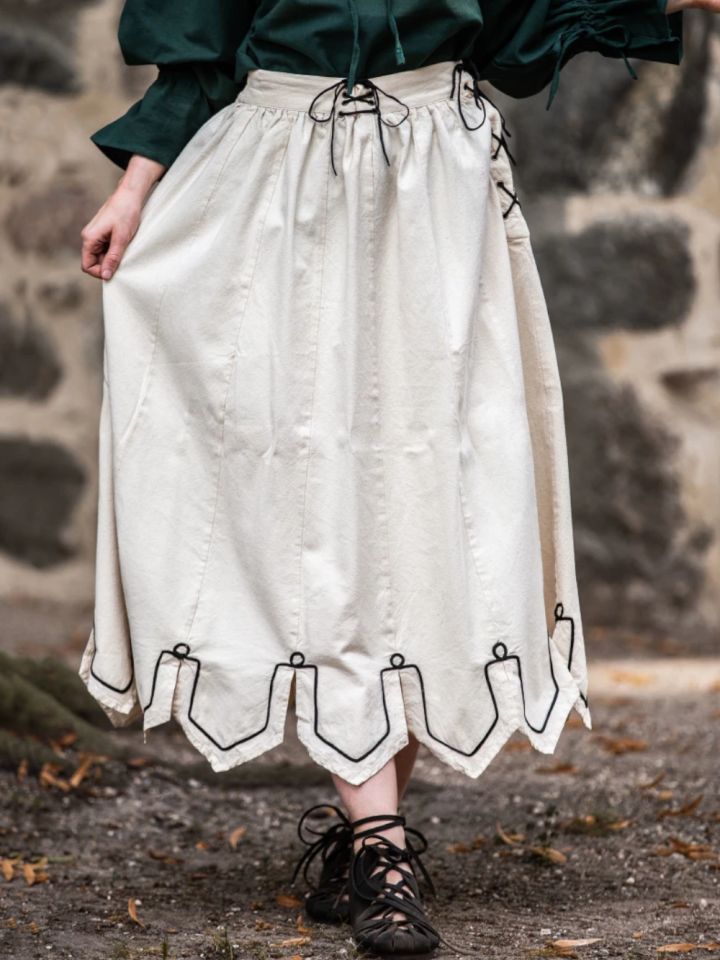 Medieval skirt with natural decoration