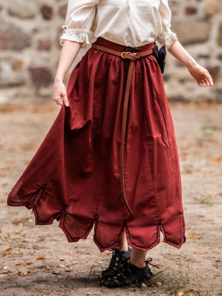 Medieval skirt with red embellishment XXXL