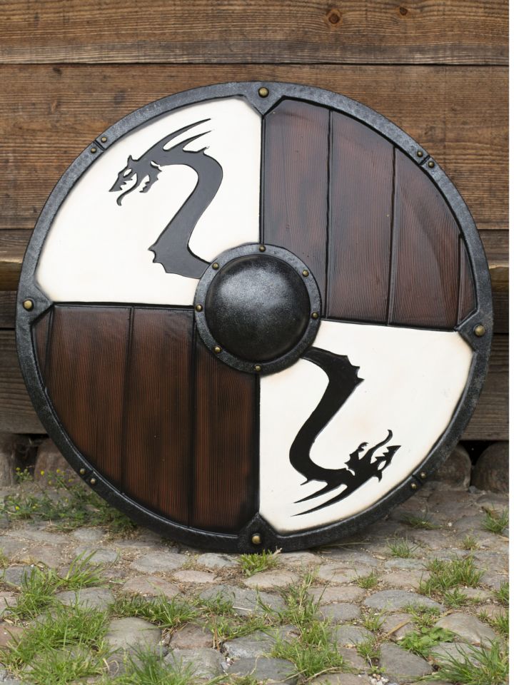 Viking shield for LARP white 80 cm