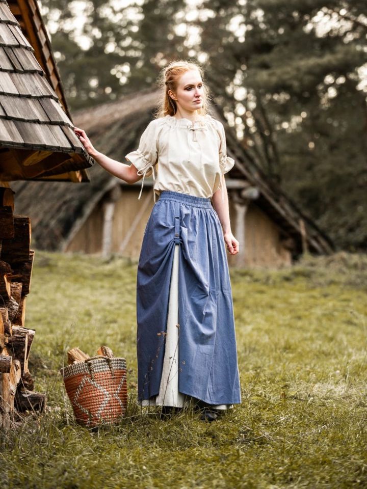 Medieval skirt Elise blue-nature S/M