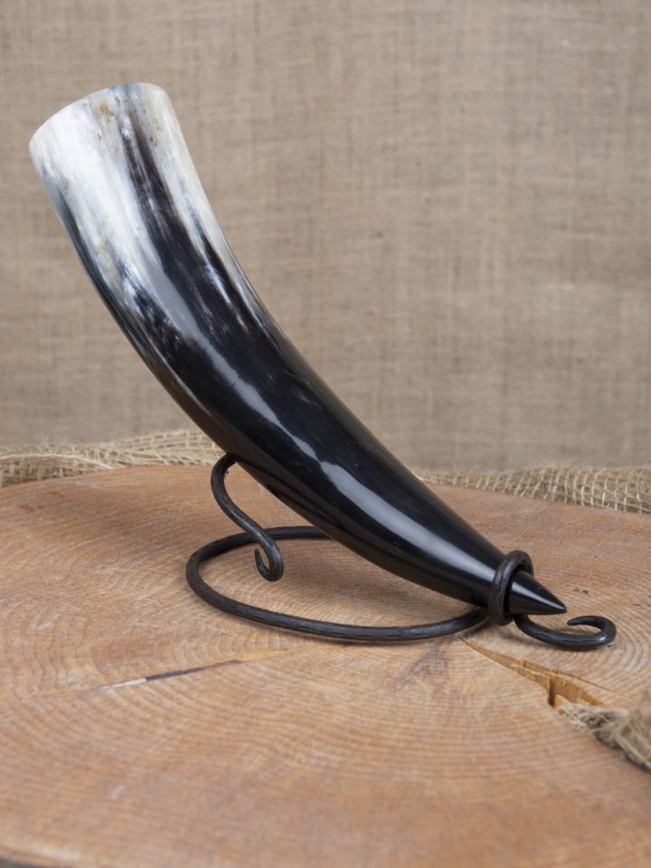 forged drinking horn stand large