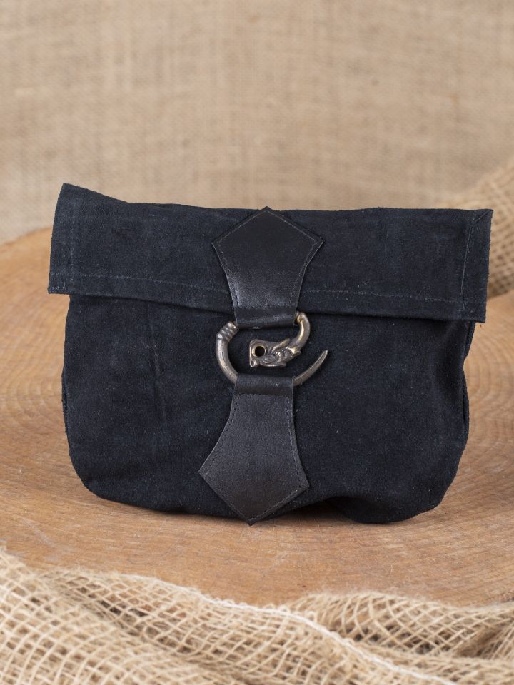 Belt pouch with dragon head black