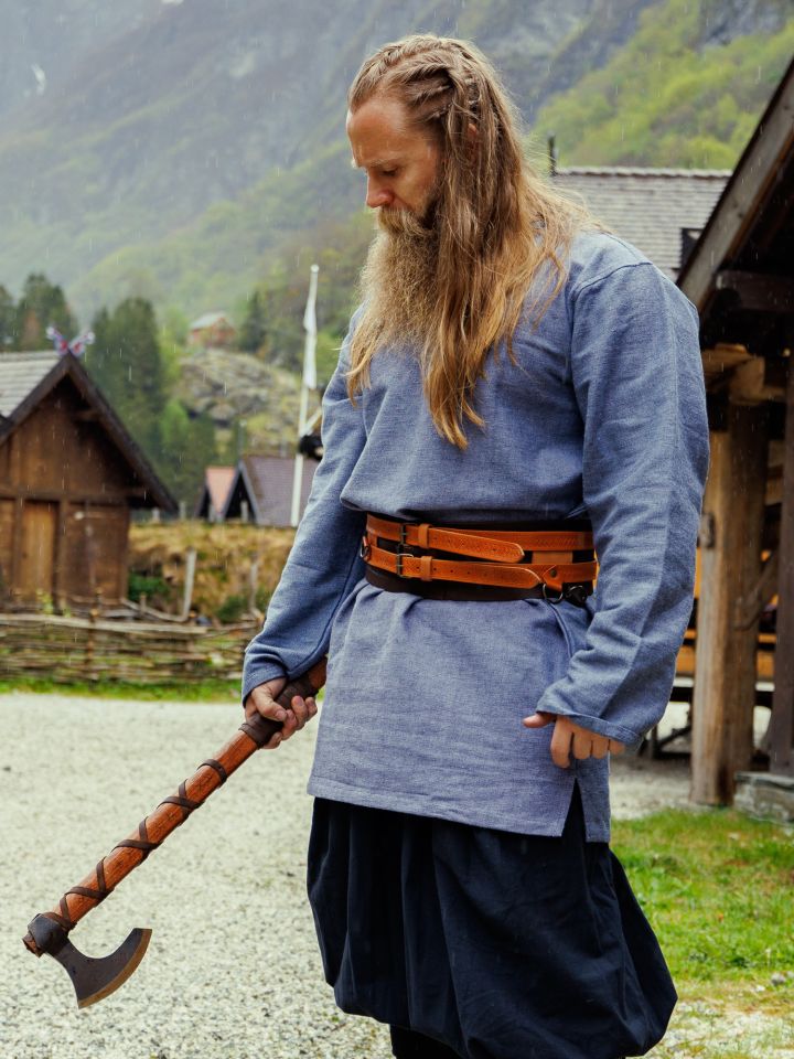 Viking tunic Torsten blue-grey S