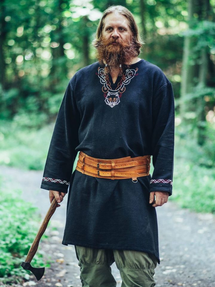 Viking tunic Fenrir black