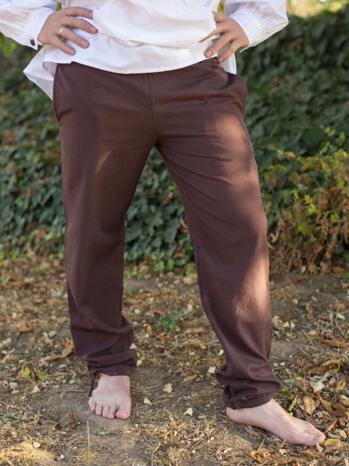 Medieval trousers with brown drawstring XXXL