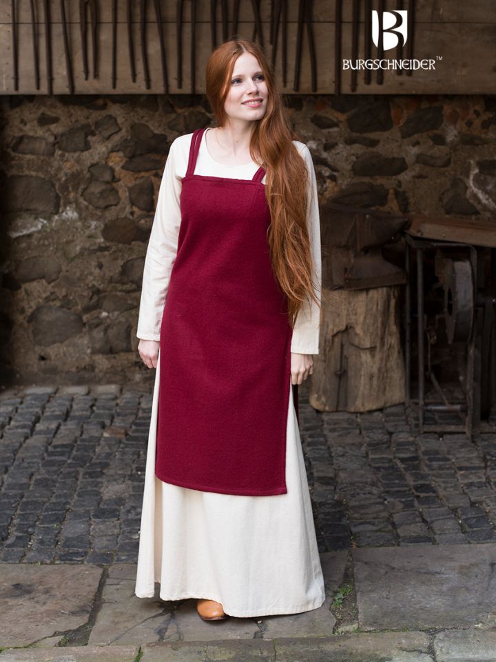 Viking dress Jodis made of wool red