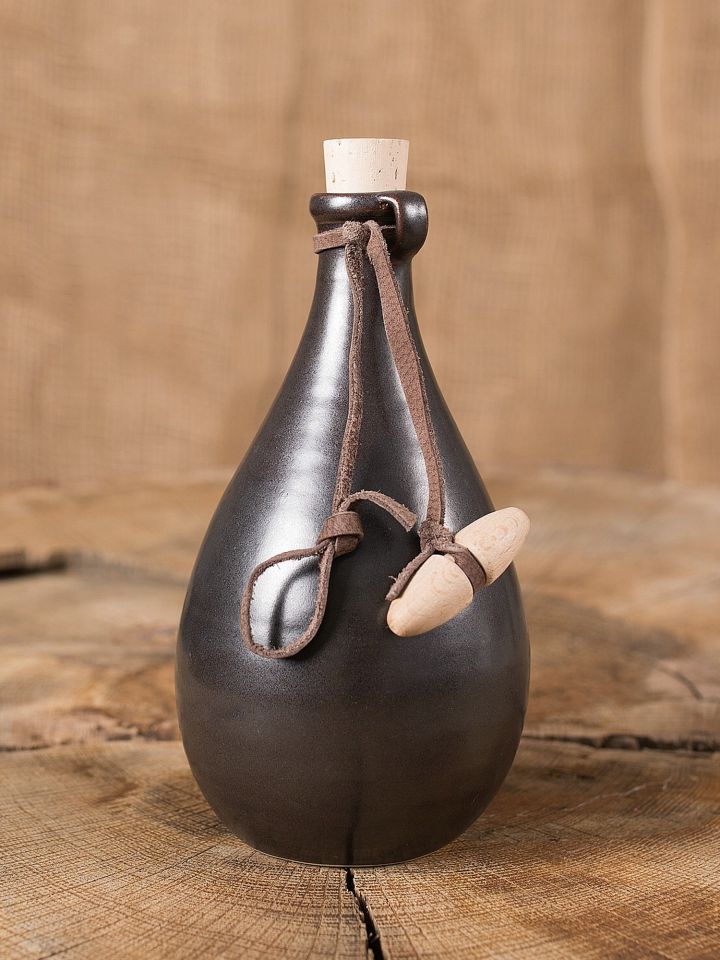 Dark brown potion bottle