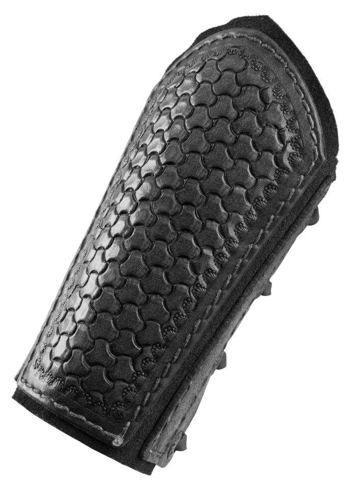 Arm guard with black embossing