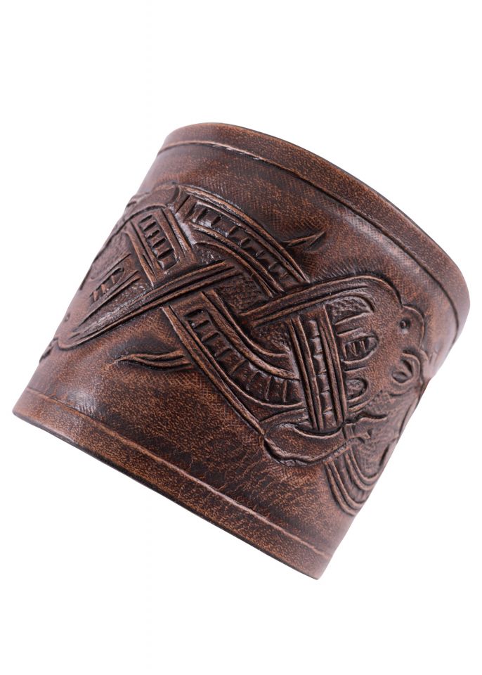 Bracers with dragon motif brown