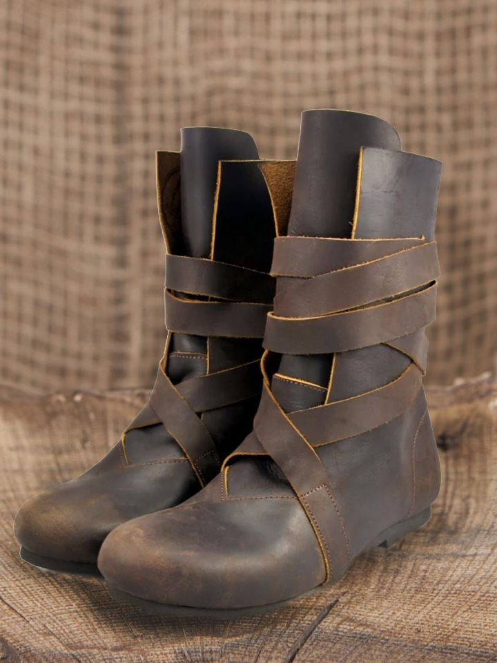 Viking boots with brown rubber sole