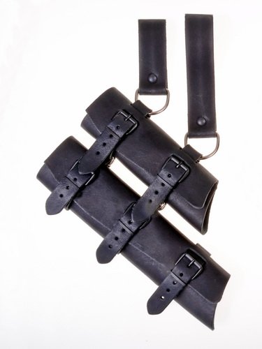 Double leather sword hanger black