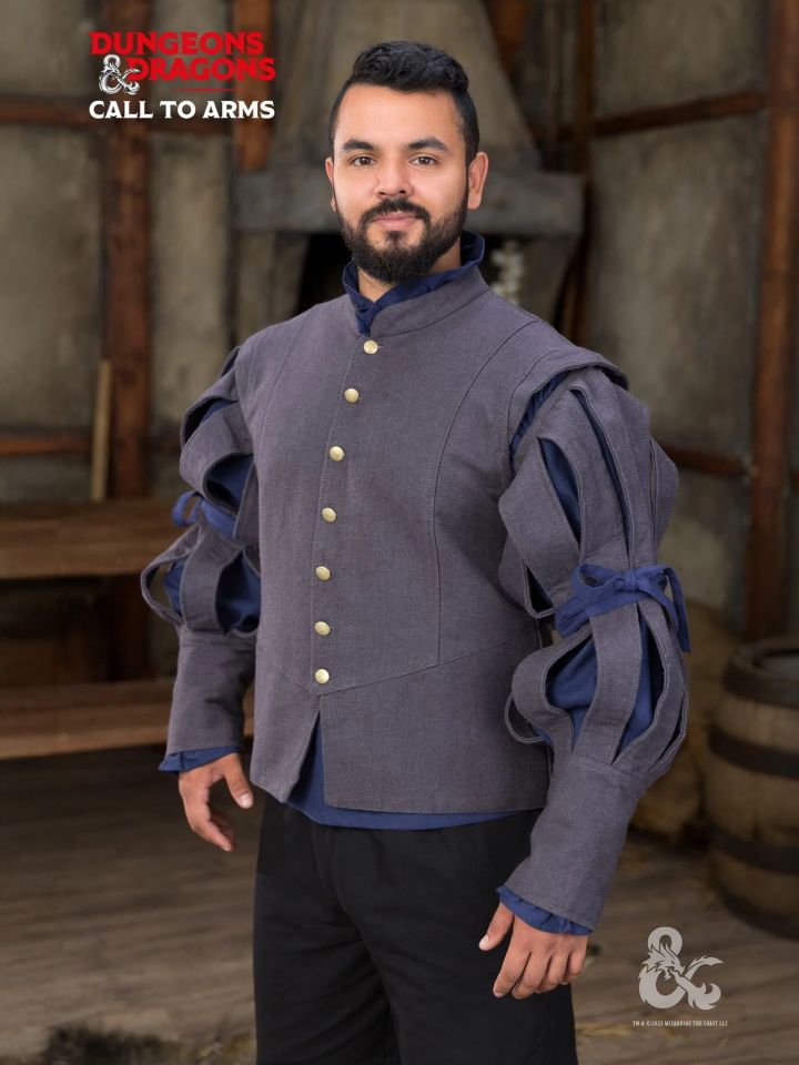 D&D Bard doublet gray