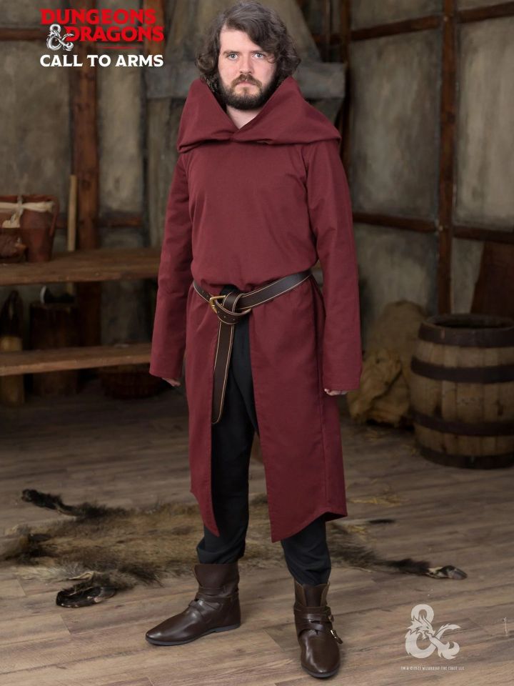 D&D Paladin Hooded Tunic Bordeaux