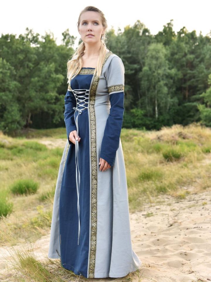 Medieval dress Eleanor blue