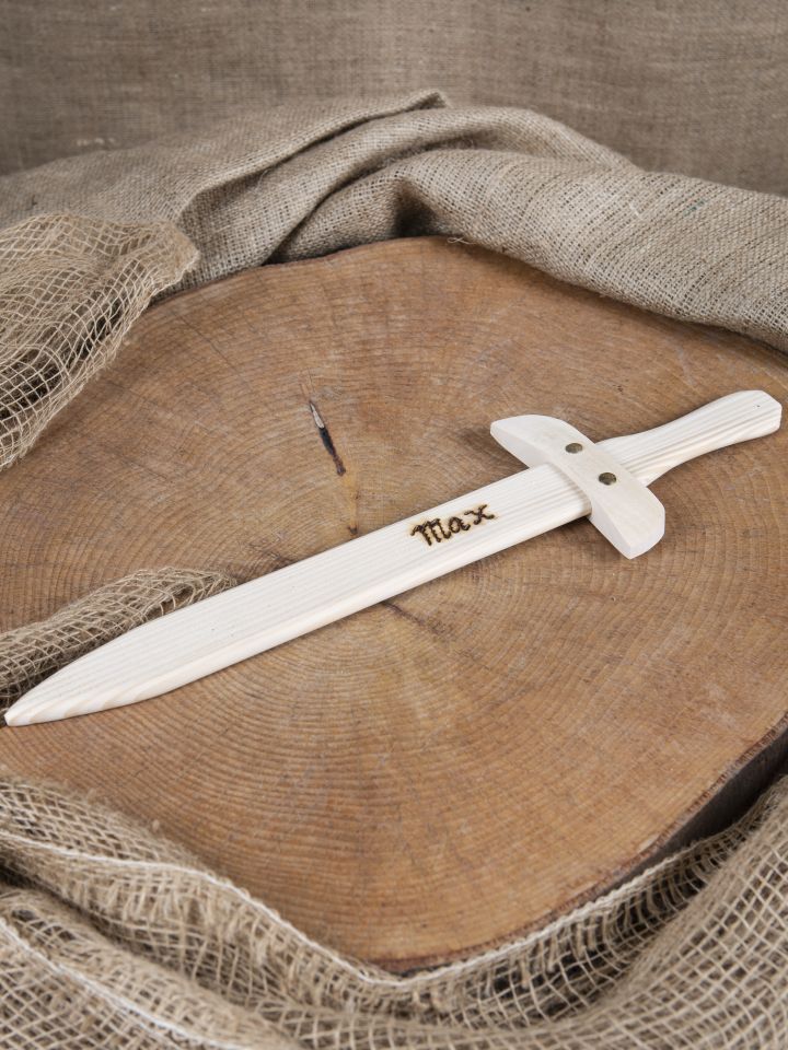 Wooden sword with personalized engraving