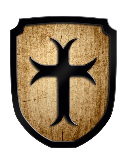 Crusader wooden sign