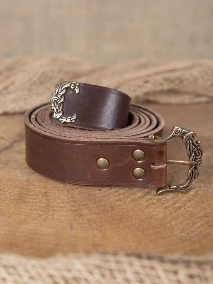 Viking belt with brown strap end