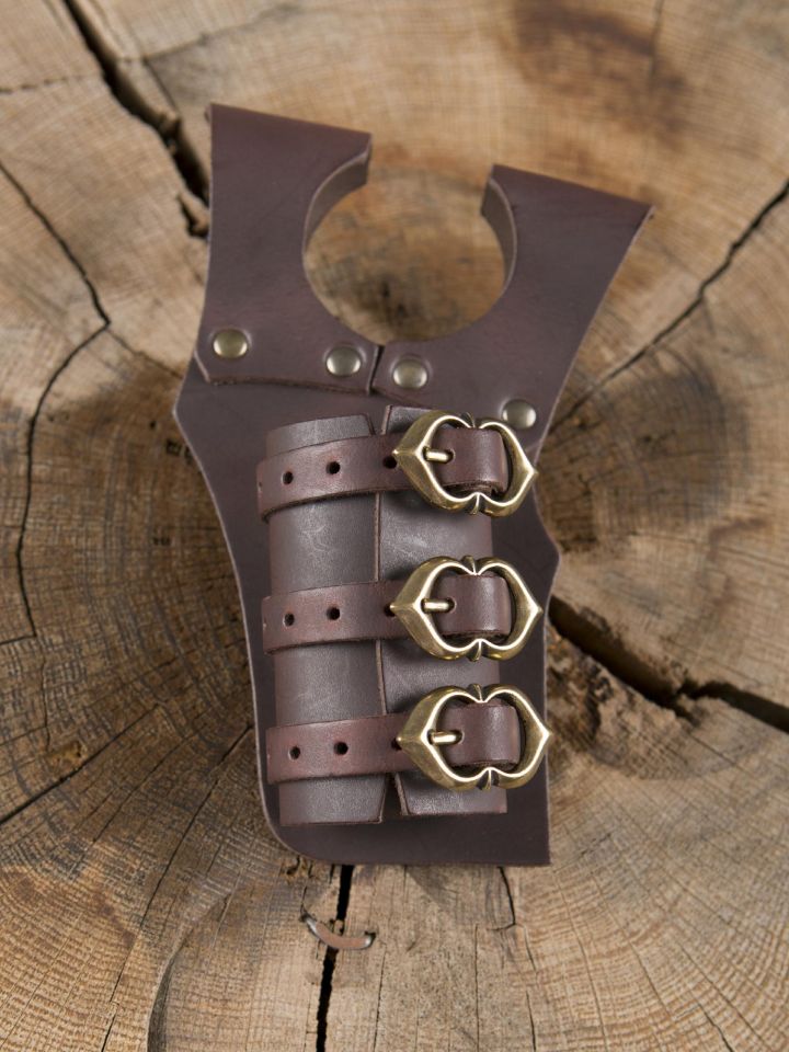 Sword holder with 3 buckles brown