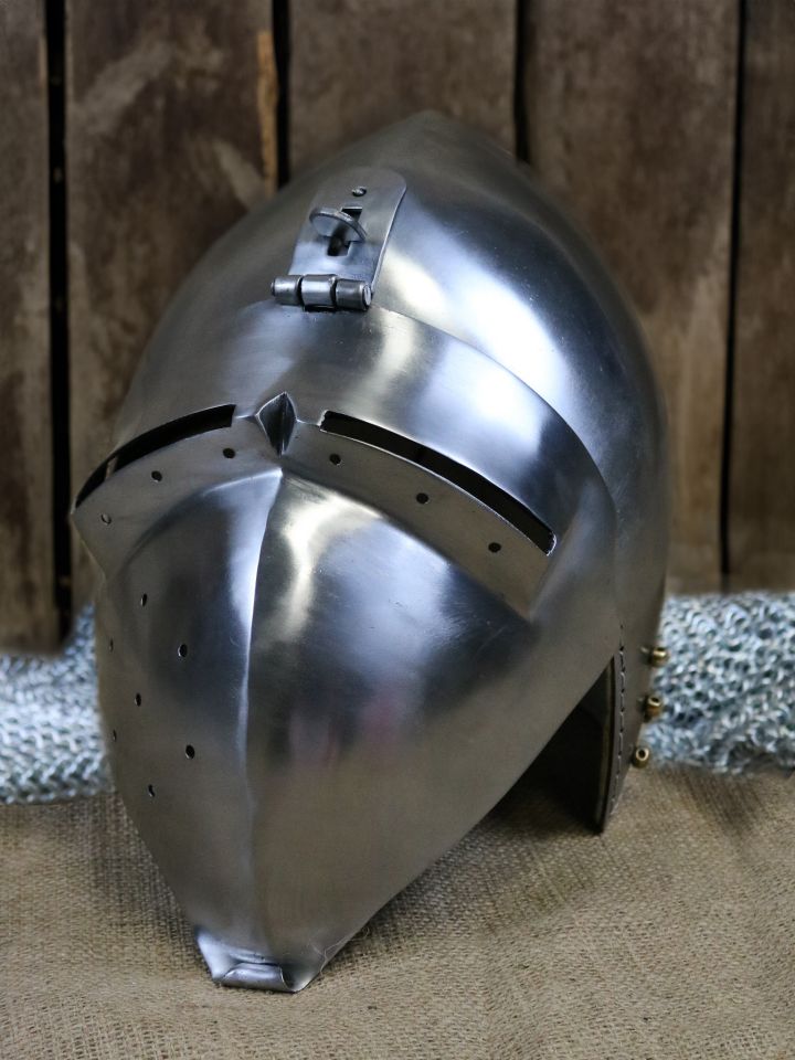 German pelvic hood with visor, suitable for show combat