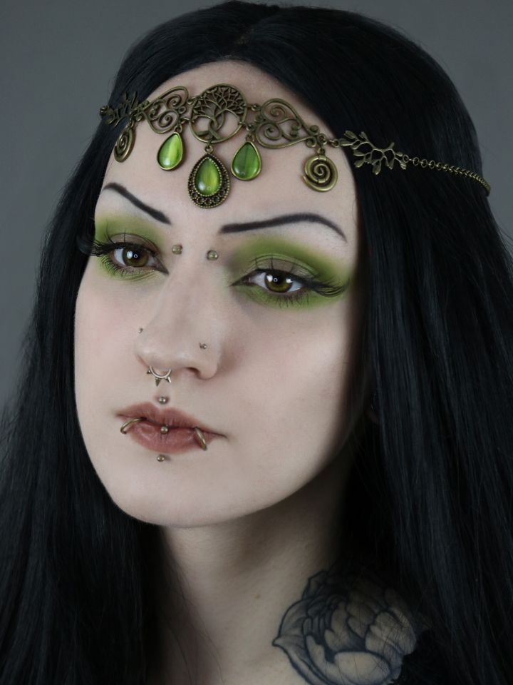 noble headdress Yggdrasil green