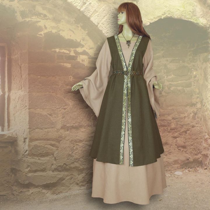 Two-piece robe Kriemhild olive