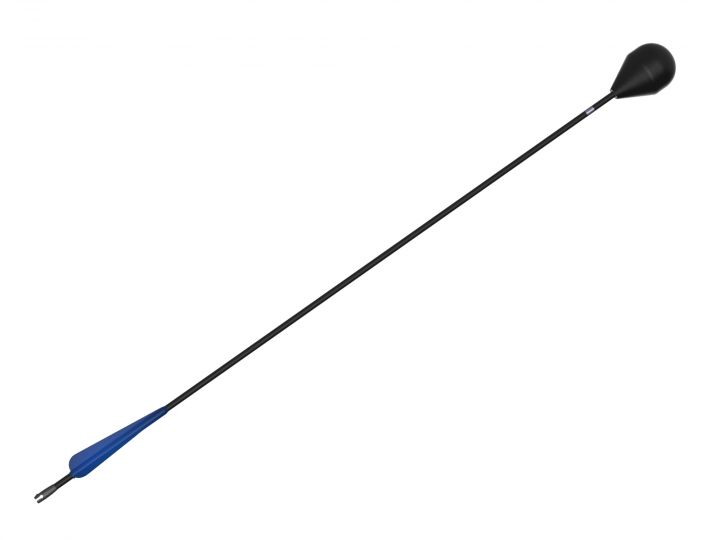 LARP arrow with blue fletching