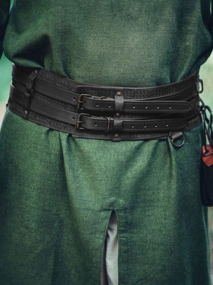 Viking belt with black embossing