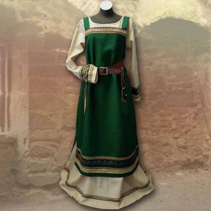 Viking dress set Runhild - forest green