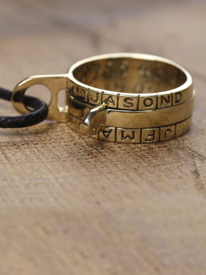 Sundial - brass peasant ring