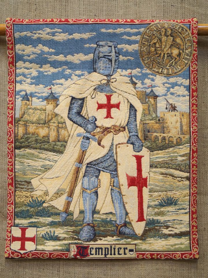 Tapestry - Tapestry with Knights Templar 56 x 46 cm