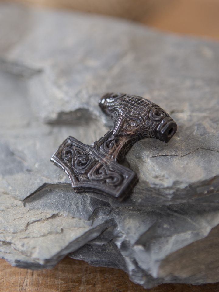 Black Thor's hammer pendant