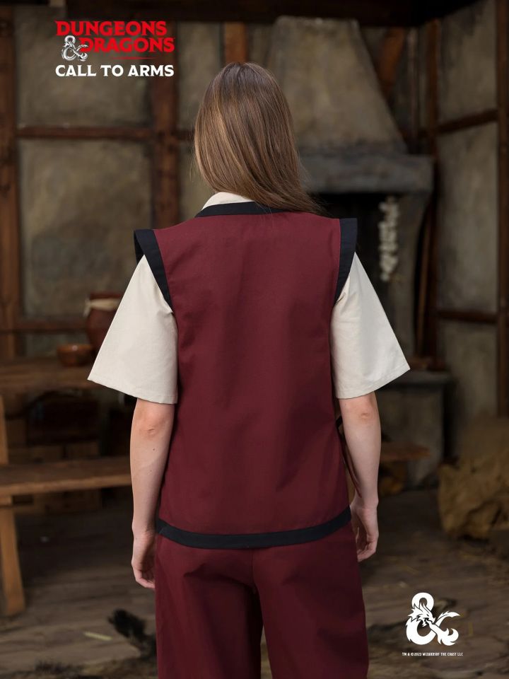 D&D Monk vest bordeaux-black 2