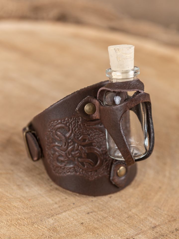 Bracelet with brown embossed potion bottle 2