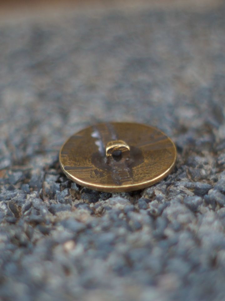 Button with Celtic cross - brass single 2