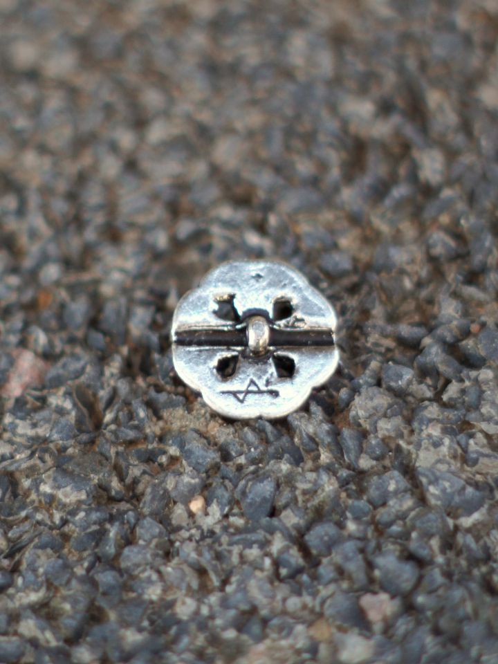 Button with Celtic knot silver 2