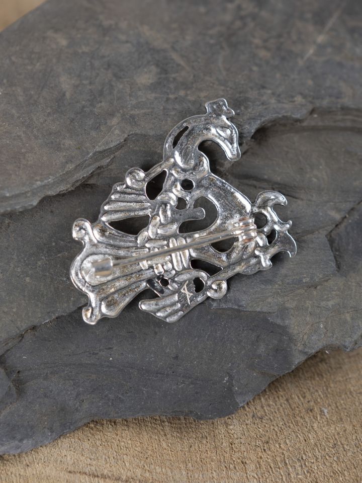 Silver Viking Age peacock brooch 2