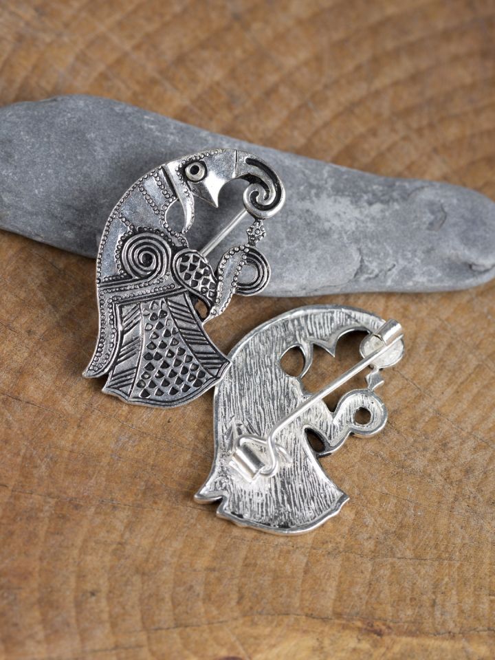 Raven brooches Vendel silver-plated 2