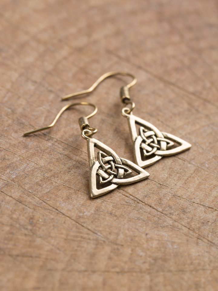 Triangle earrings bronze 2